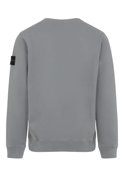 brushed organic cotton fleece sweatshirt man cement STONE ISLAND | K2S15 6100028 S0A20V006B